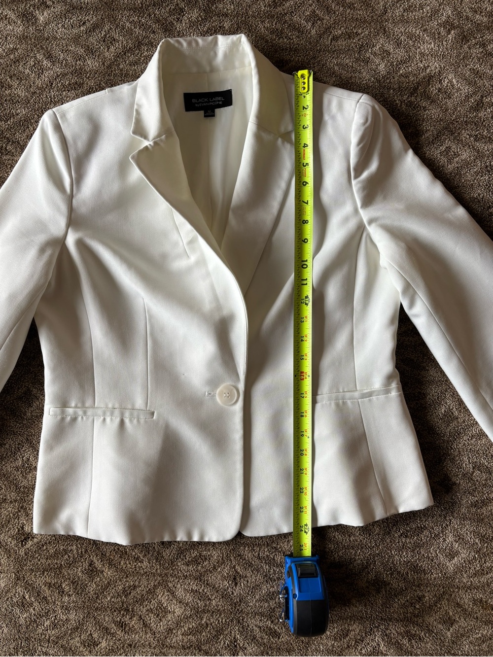 Stunning white Evan Picone Single-Button Tailored Blazer - Picture 7 of 8